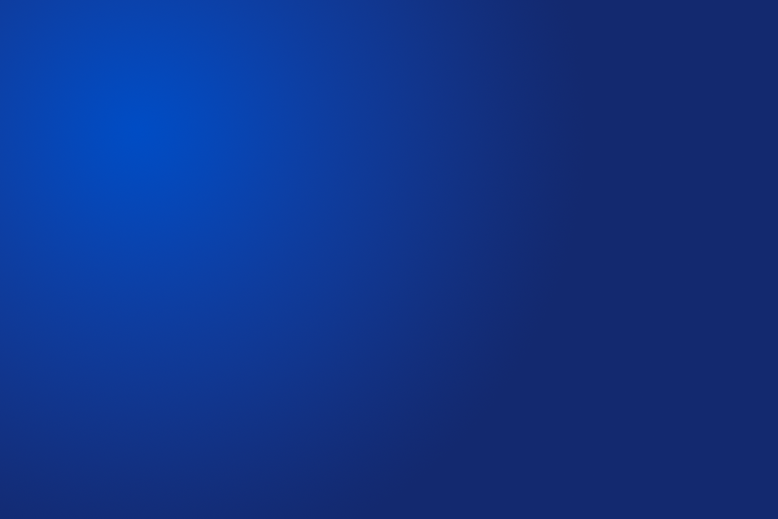 Blue gradient background, brighter on the left and darker toward the right.